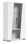 Raia Dining Curio with Storage & Glass Display Shelves - Made in Italy, Modern, 40