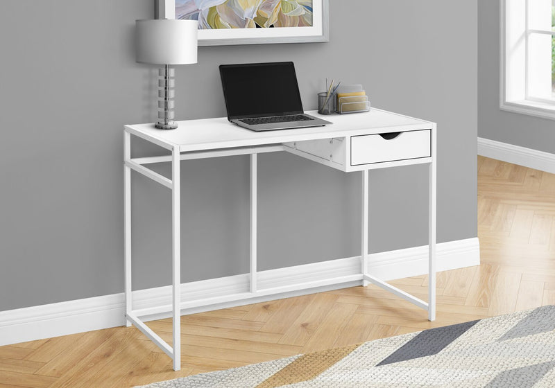 Everly 42.25\" Office Desk with Drawer - White