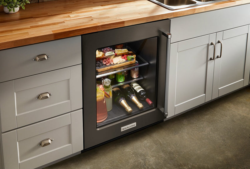 KitchenAid 24\" 5.2 Cu. Ft. Undercounter Refrigerator Refrigerator - Black Stainless Steel PrintShield™ - KURL314KBS