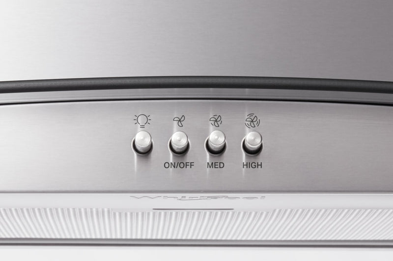 Whirlpool 30\" Glass Wall Mount Range Hood - WVW51UC0LS