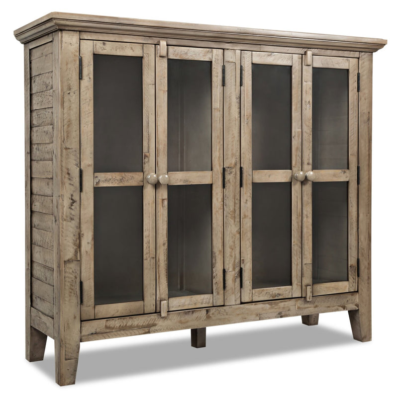 Rocco Wood Accent Cabinet – Medium  - Rustic style Accent Cabinet in Natural Wood  Acacia