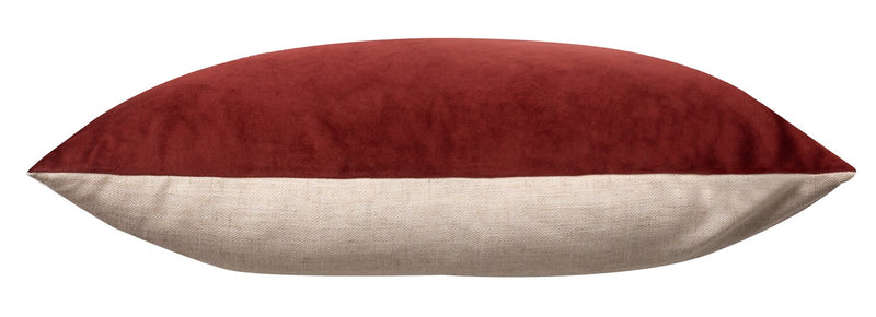 Velvet-Look Accent Pillow - Red 