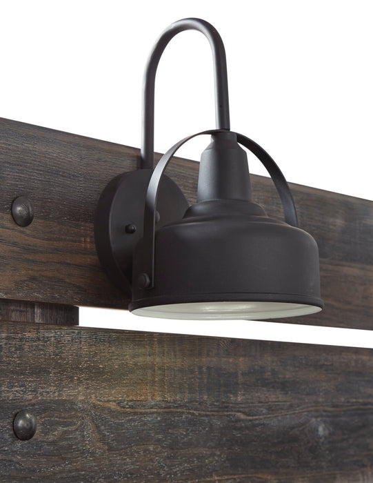 Abby Panel Headboard with LED Light & USB Ports for Kids, Brown - Twin Size