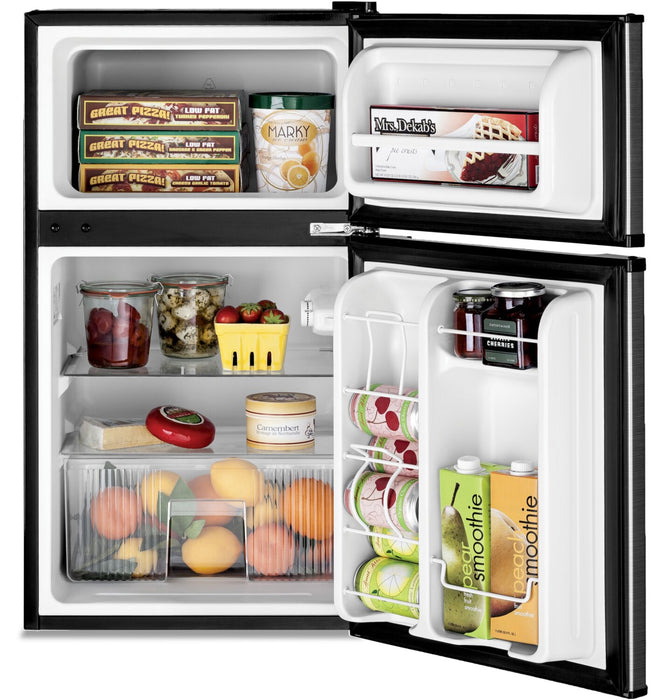 GE 18.8\" 3.1 Cu. Ft. Mini Fridge - Stainless - GDE03GLKLB