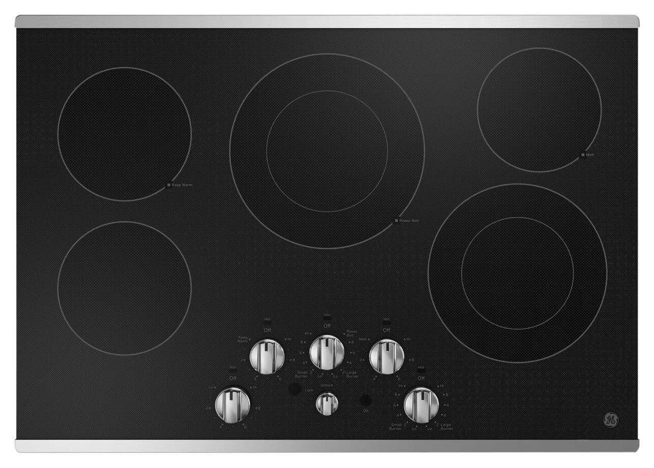 GE 30" Electric Cooktop with BuiltIn KnobControl JEP5030STSS The