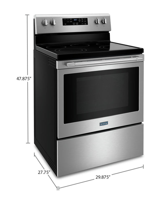Maytag 5.3 Cu. Ft. Electric Range with Air Fry and AquaLift® - Fingerprint Resistant Stainless Steel - YMER7700LZ