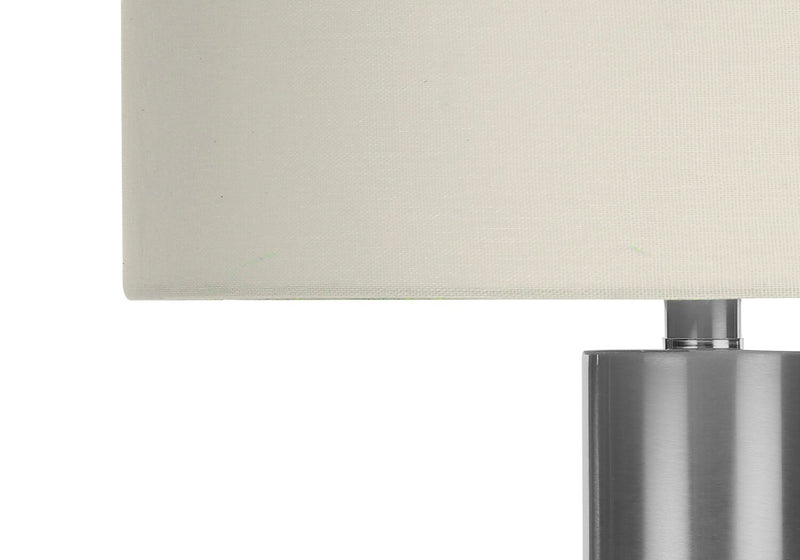 28\" Nickle Metal with Acrylic Base Table Lamp