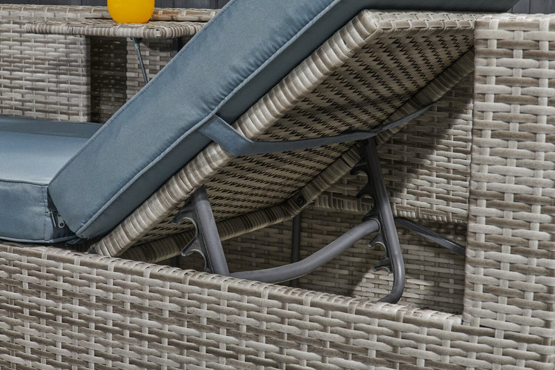 Athens 3Piece Patio Lounger Set Grey The Brick