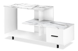 Sara 48” TV Stand - White | Meuble pour téléviseur Sara de 48 po - blanc | SARWHTVS