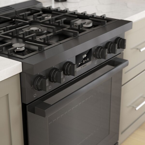 Bosch 800 Series 3.9 Cu. Ft. Dual Fuel Freestanding Range - HDS8045C