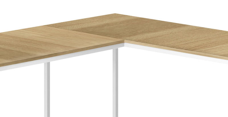 Karter 58.25\" L-Shaped Corner Office Desk - Natural