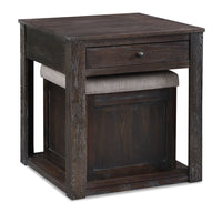 Willy End Table with Ottoman  