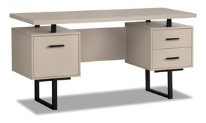 Teagan Reversible Desk - Light Taupe | Bureau réversible Teagan - taupe clair | TEATPDSK