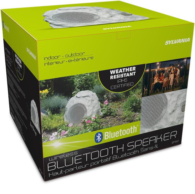 Sylvania SP147 Portable Bluetooth Outdoor Rock Speaker