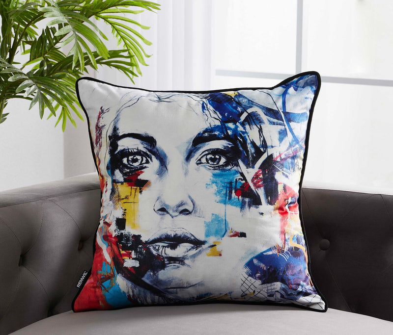Portrait Accent Pillow - Multi-Colour 