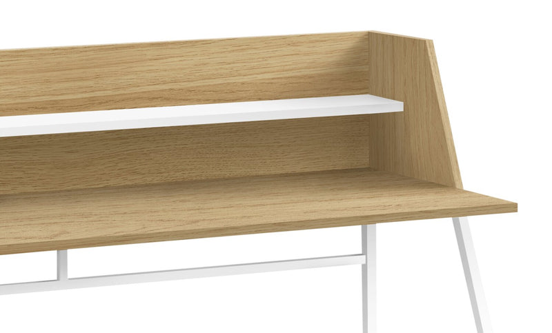 Lawson 47.25\" Office Desk with Small Hutch - Natural