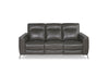 Kira Genuine Leather Power Reclining Sofa with Power Headrest - Charcoal