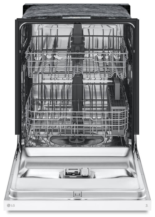 LG 24\" 52 dBA Built-In Front-Control Dishwasher with Dynamic Dry - White - LDFC2423W