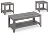 Kalen 3-Piece Coffee and Two End Tables Package - Grey 