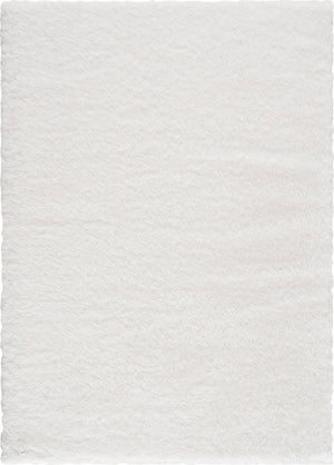 Harlow White Shag Area Rug - 5' x 7'