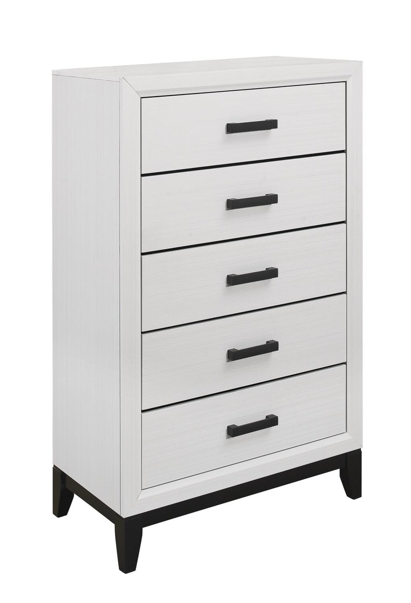 Kate Chest - White - Contemporary style Chest in White Asian Hardwood, Medium Density Fibreboard (MDF), Plywood