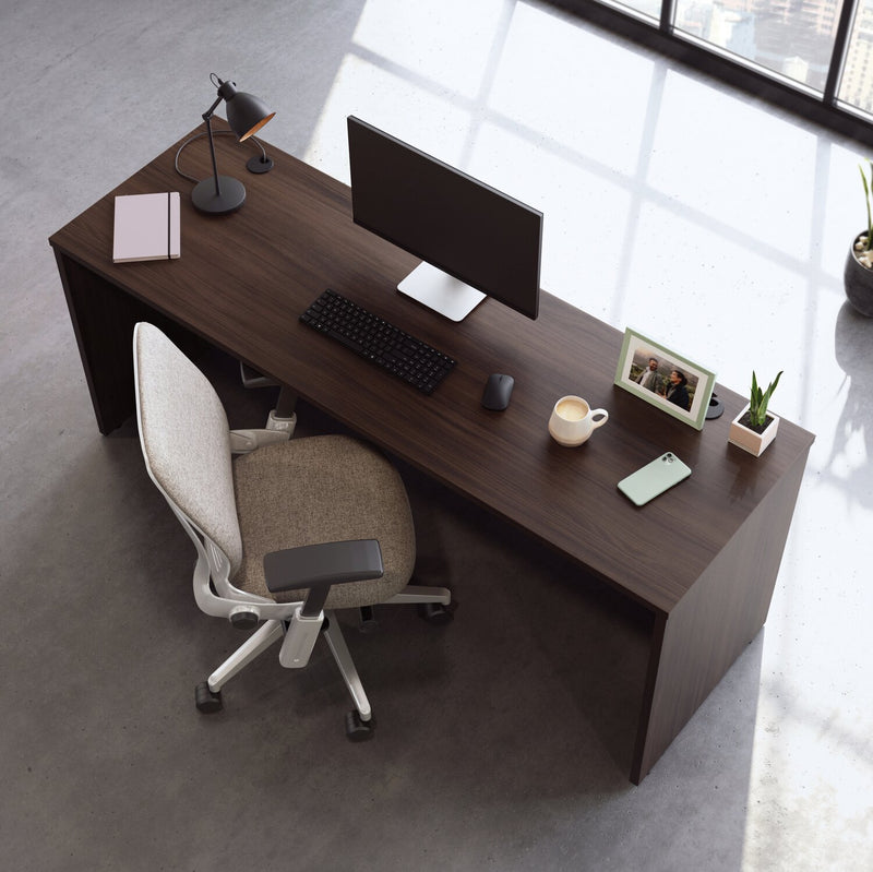 Affirm 71.10" Commercial Grade Desk Noble Elm The Brick