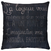 Quote Accent Pillow I - Black  