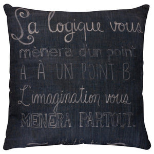 Quote Accent Pillow I - Black 