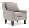 Made in Canada Sofa Lab Customizable Club 29\" Linen-Look Fabric Accent Chair with Wood Legs - Pax Slate Grey