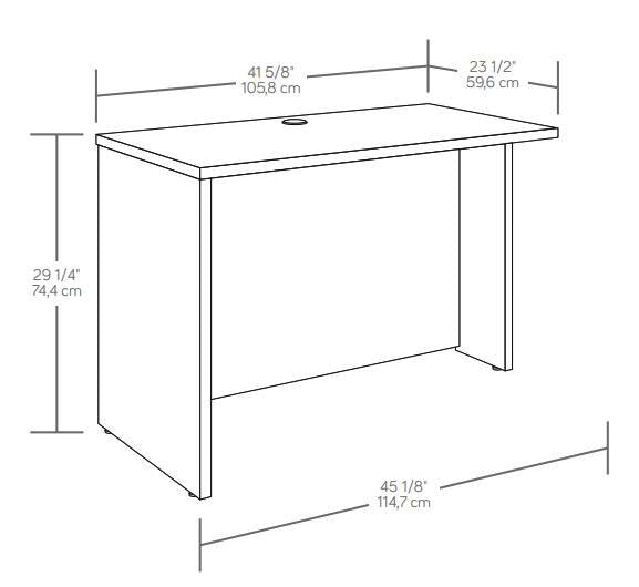 Affirm 45.16\" Commercial Grade Office Desk Return