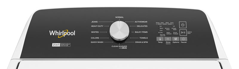 Whirlpool 5.4 - 5.5 Cu. Ft. Top-Load Washer and 7 Cu. Ft. Electric Dryer with Steam