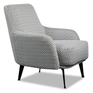 Monroe Linen-Look Fabric Accent Chair - Grey