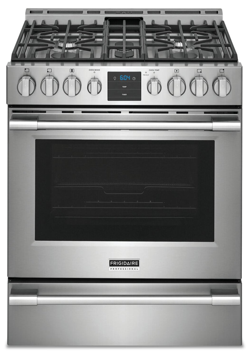 Frigidaire Professional 5.6 Front-Control Gas Range with Air Fry - PCFG3078AF - Gas Range in Smudge-Proof Stainless Steel 