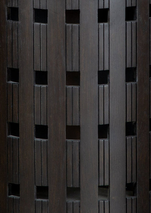 Rhett 18\" Modern Round End Table - Dark Espresso Brown Oak