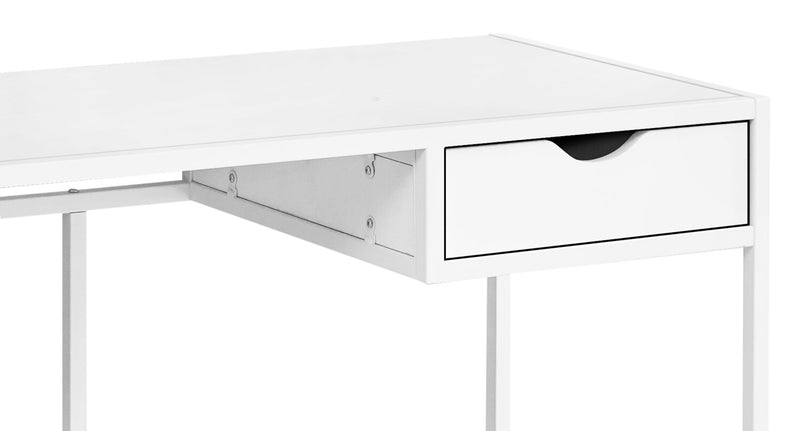 Everly 42.25\" Office Desk with Drawer - White