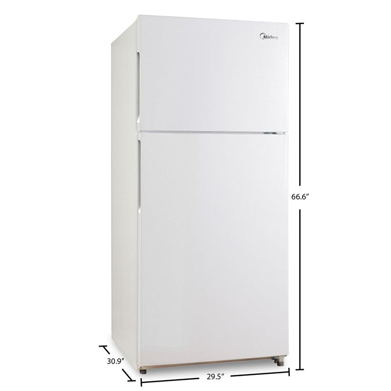 Midea 18 Cu. Ft. TopFreezer Refrigerator MRT18S4AWW The Brick