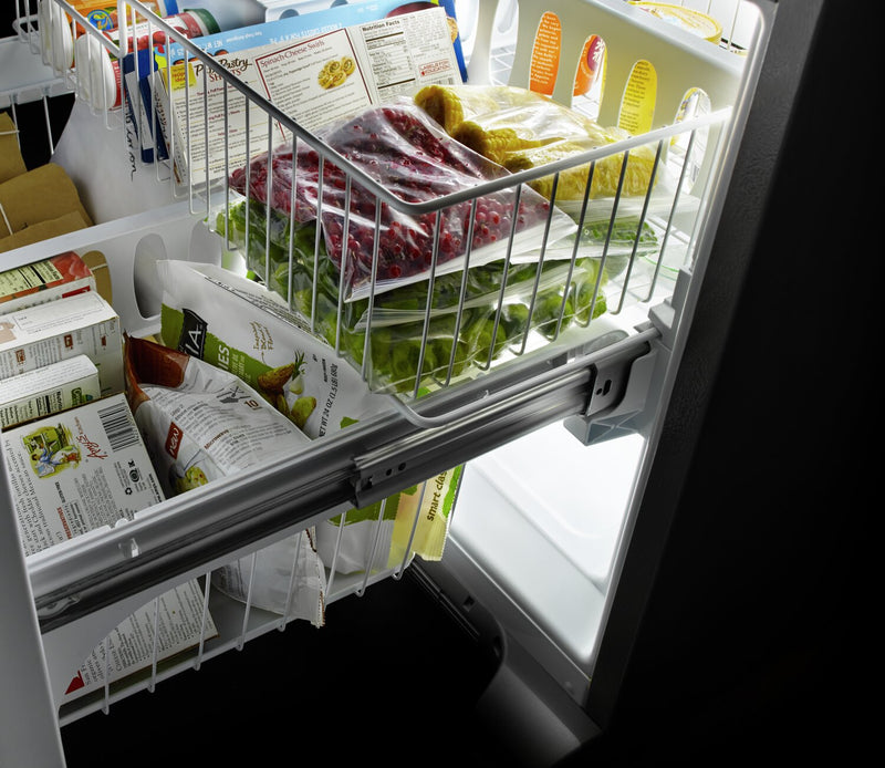 Whirlpool 33\" 22 Cu. Ft. Bottom-Mount Refrigerator - Black Stainless - WRFF5333PV