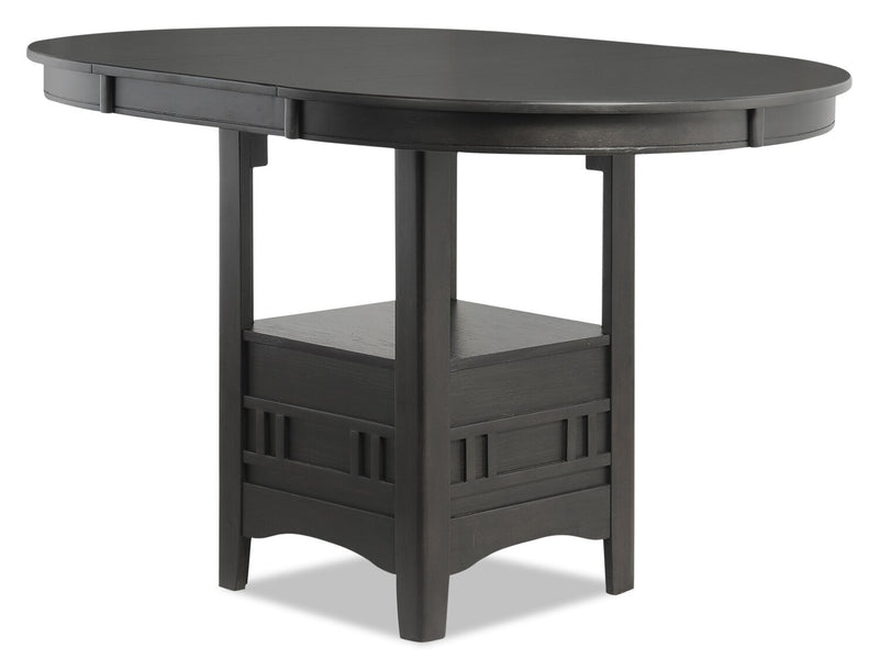 Dena Counter-Height Dining Table - Grey-Brown - Country style Dining Table in Grey-Brown Rubberwood