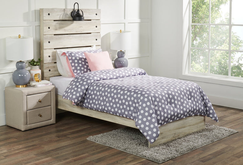 Portia 3-Piece Twin Comforter Set - Grey