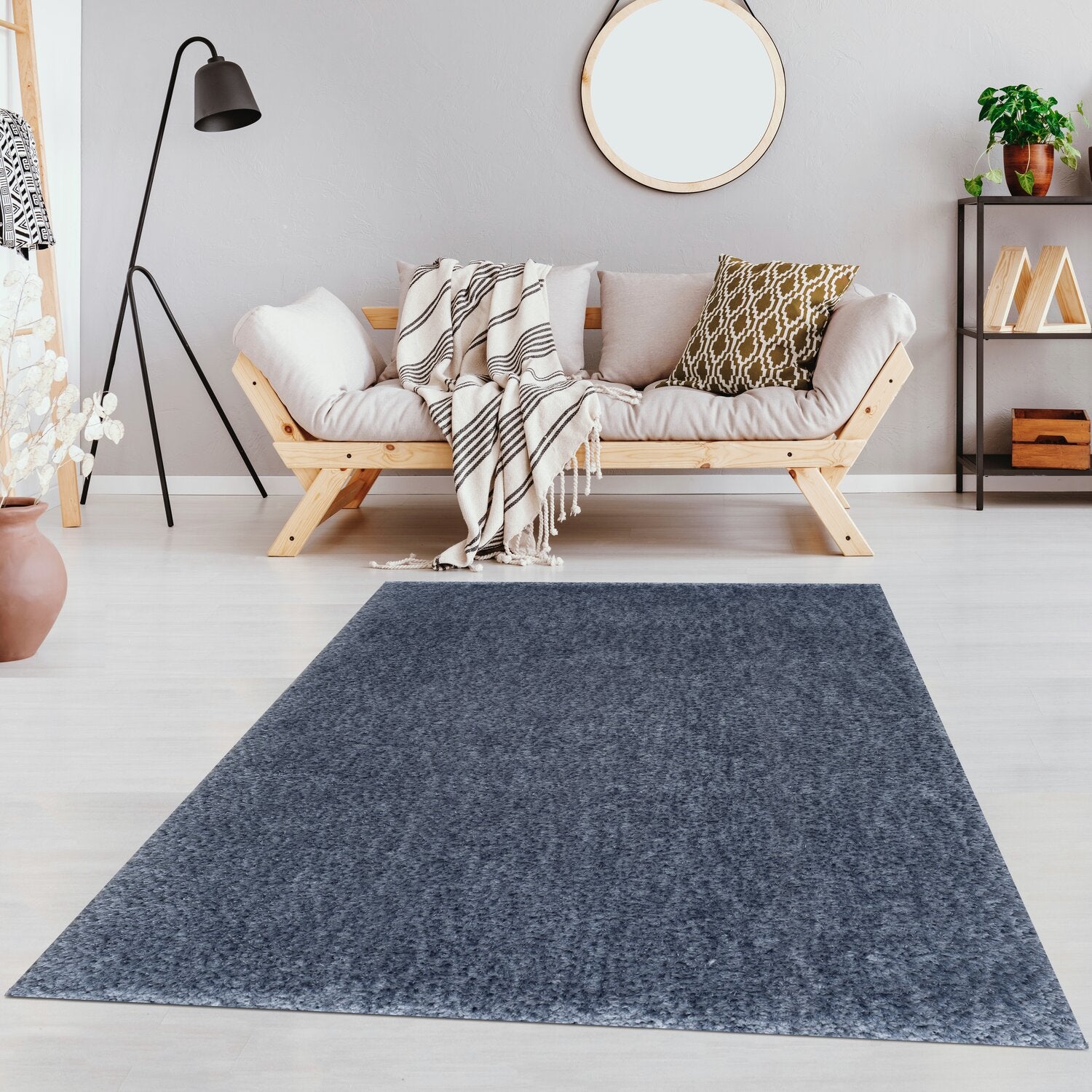 Lawson Blue Shag Area Rug - 7'9