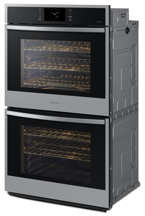 Samsung 30\" 10.2 Cu. Ft. Electric Double Wall Oven with Steam Cook and Air Sous Vide - Stainless Steel - NV51CG600DSRAA