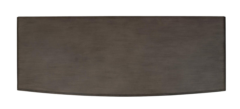 Downtown  50\" Modern Sofa Table with Storage and Shelf - Grey Brown Wood