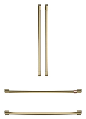 Café 4-Piece Brushed Brass Handle Kit for French-Door Refrigerator - CXQB4H4PNCG