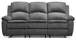 Chandler Chenille Power Reclining Sofa - Grey  | Sofa à inclinaison électrique Chandler en chenille - gris