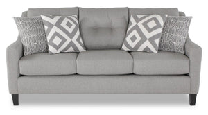 Kylie Linen-Look Fabric Sofa - Zeus Grey | Sofa Kylie en tissu d'apparence lin - gris Zeus | KYL2GYSF