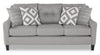 Kylie Linen-Look Fabric Sofa - Zeus Grey