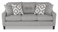 Kylie Linen-Look Fabric Sofa - Zeus Grey 