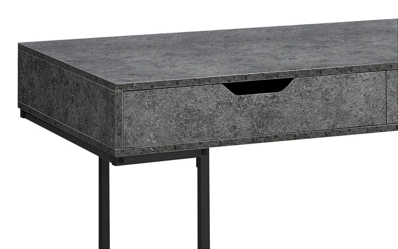 Butler 47.25\" Office Desk with 2-Drawers - Grey Stone Look