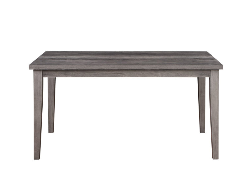 Krew 6pc Dining Set with Table, Bench & 4 Chairs, Melamine, 60\"W - Grey