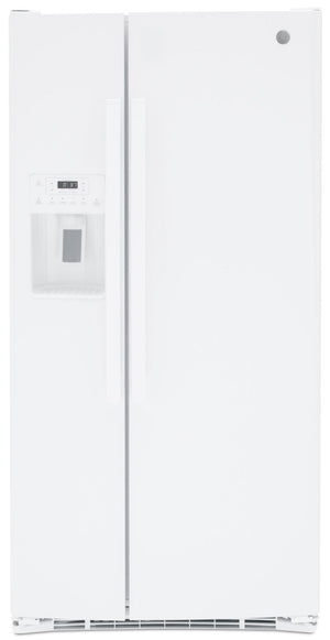 GE 23 Cu. Ft. Side-by-Side Refrigerator - GSS23GGPWW | Réfrigérateur GE de 23 pi3 à compartiments juxtaposés - GSS23GGPWW | GSS23GGW